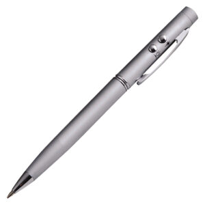 BOLIGRAFO C/LUZ Y LASER 2108 PLATEADO