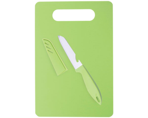 TABLA CON CUCHILLO ROSSETA A2106 VERDE CLARO