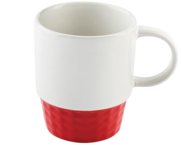 TAZA BICOLOR 12 OZ ANTIBES A2225 ROJO