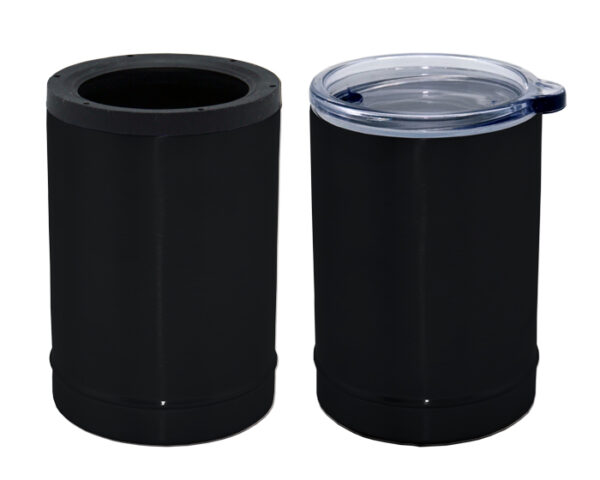 VASO TÉRMICO DOBLE PARED Y PORTA LATA CROP A2429 NEGRO