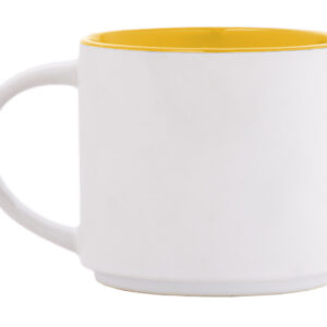 TAZA BICOLOR 15 OZ BABEL A2472 AMARILLO