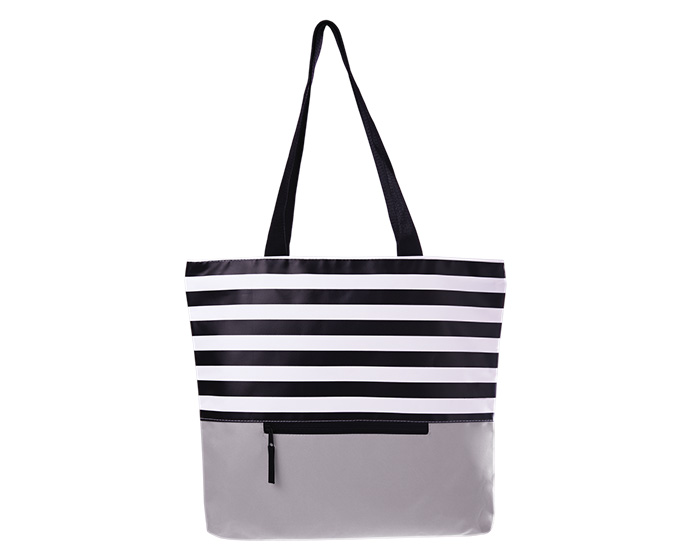 BOLSA CON DISEÑO FRANJAS MARGIN A2589 NEGRO