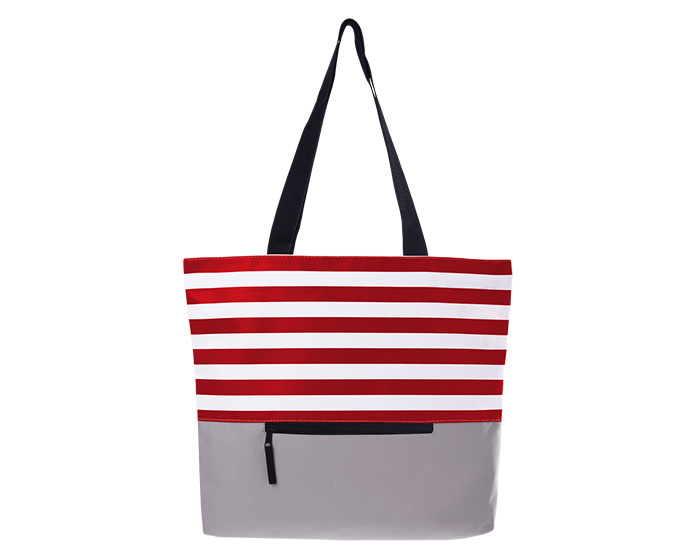 BOLSA CON DISEÑO FRANJAS MARGIN A2589 ROJO