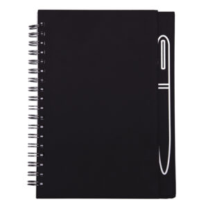 LIBRETA CON IMÁN PARA BOLÍGRAFO METÁLICO, SPAIN A2670 NEGRO