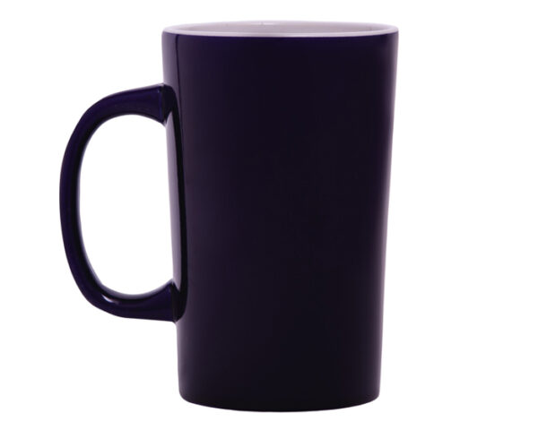 TAZA CÓNICA BICOLOR 15 OZ LATTE A2713 AZUL COBALTO