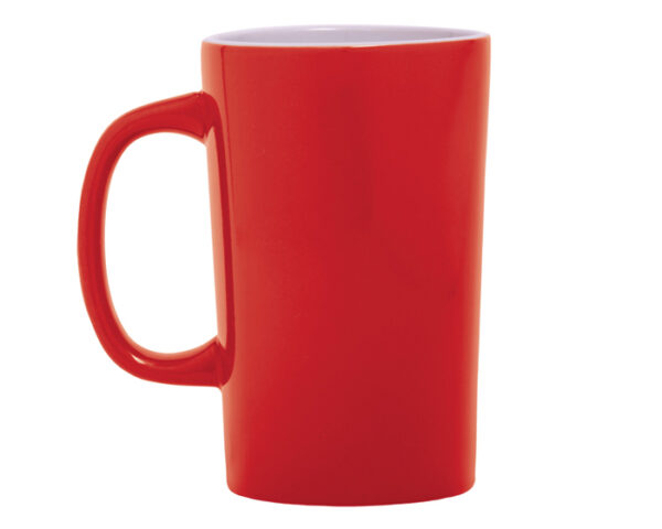 TAZA CÓNICA BICOLOR 15 OZ LATTE A2713 ROJO