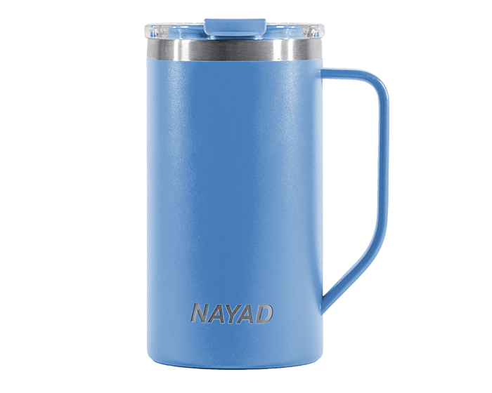 TARRO TÉRMICO DOBLE PARED ACERO INOX. 20 OZ. NAYAD METRO TALL  A2778 AZUL