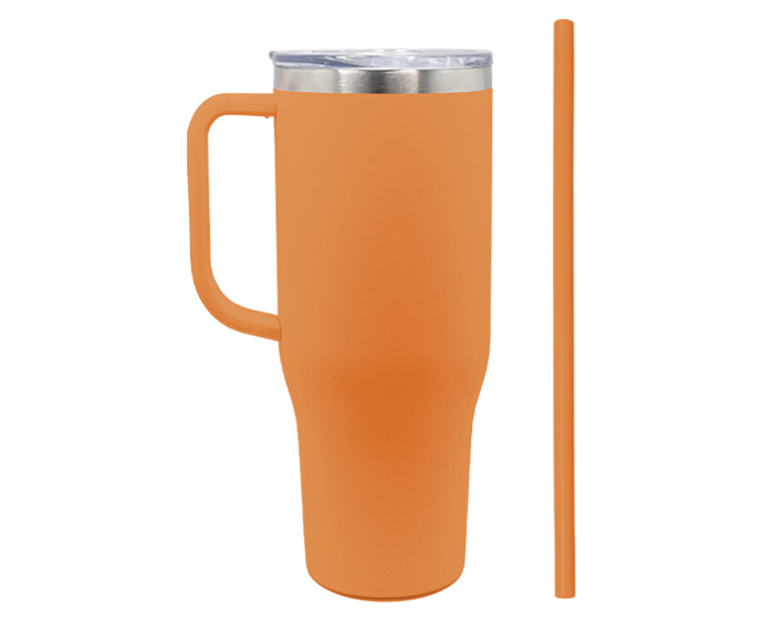 TERMO DE ACERO INOXIDABLE DE 1,200 ML.  BARNEY A2915 NARANJA