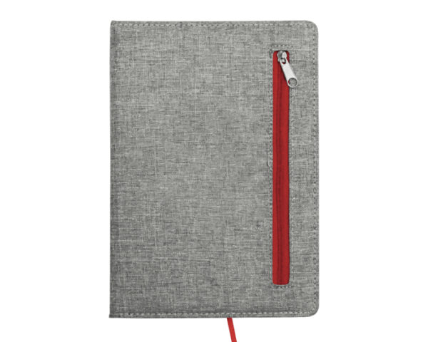 LIBRETA CON CIERRE ZIPPER A2922 ROJO