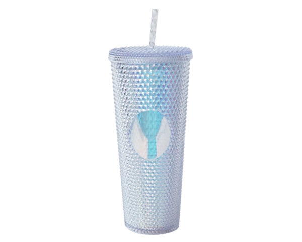 VASO DE PLÁSTICO DOBLE PARED TEXTURIZADO COCONUT A2927 TRANSPARENTE