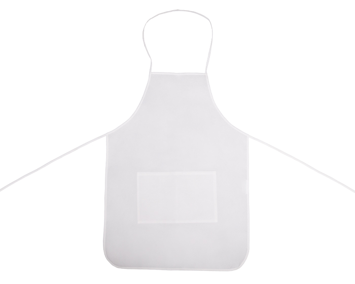 MANDIL DE NON WOVEN CON BOLSA FRONTAL OROPEZA A2979 BLANCO