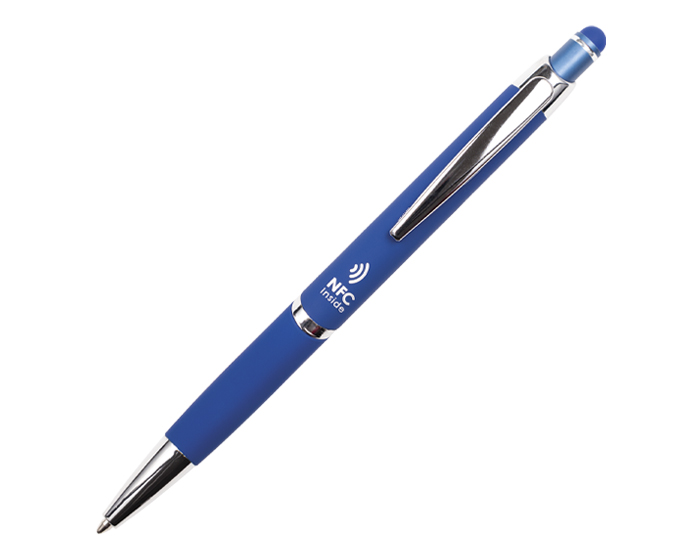 BOLIGRAFO DE ALUMINIO CON CHIP NFC ZANTY A2983 AZUL