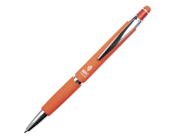 BOLIGRAFO DE ALUMINIO CON CHIP NFC ZANTY A2983 NARANJA
