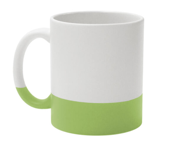 TARRO BICOLOR MATE DE SUBLIMACIÓN 11 OZ GRES A3022 VERDE CLARO