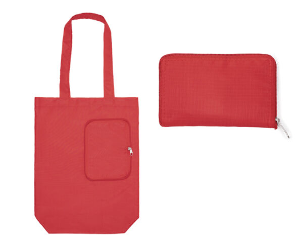 BOLSA MULTIFUNCIONAL PLEGABLE CON CIERRE SHARON A3041 ROJO