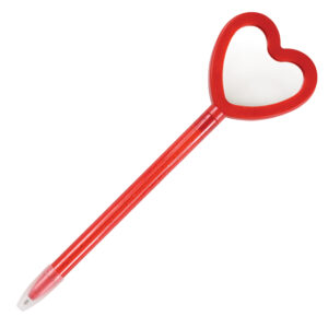 BOLÍGRAFO PLÁSTICO EN FORMA DE CORAZÓN LATIDO A3088 ROJO