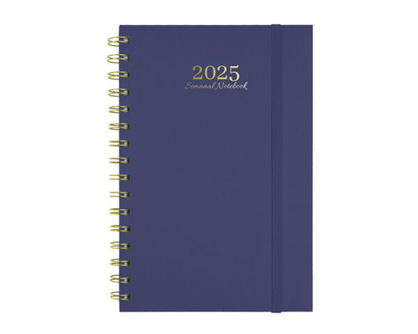 AGENDA SEMANAL NOTEBOOK ANB2025 AZUL MARINO