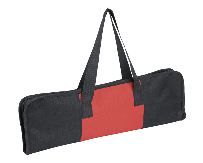 SET PARA ASADO CON BOLSA MAR Y TIERRA BBQ4523 ROJO
