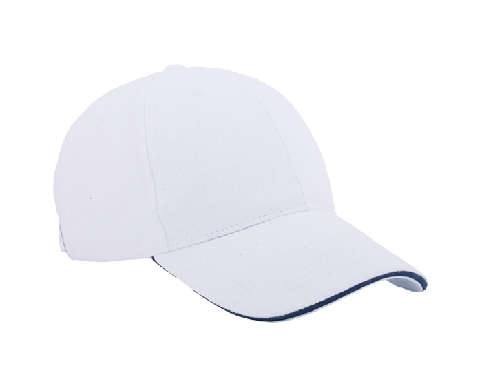 GORRA LISA SANDWICH GL6101 BLANCO