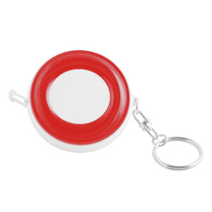 LLAVERO C/FLEXOMETRO 1 M. TRASLUCIDO DOM LLF4680 ROJO