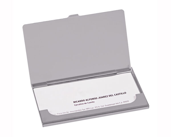 TARJETERO DE ALUMINIO LINUX PTA12 PLATEADO