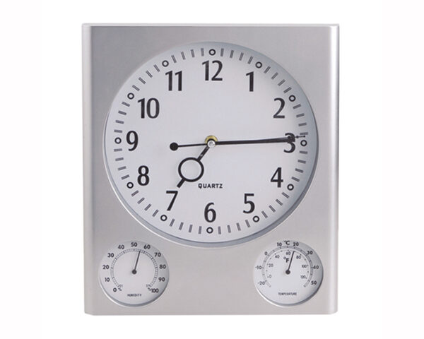 RELOJ D/PARED CRONIX RJP006 PLATEADO